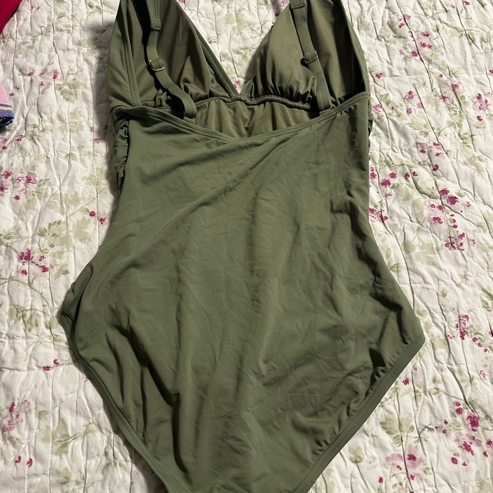 Michael Kors Army Green One-Piece Swimsuit